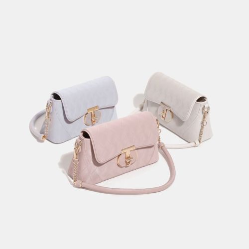 High-end light luxury texture rhombus armpit bag for women 2024 spring and summer new baguette bag niche versatile single shoulder crossbody bag