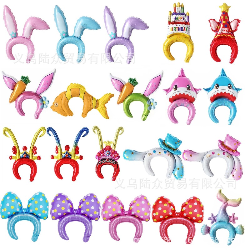 Sixty-one hairpins, birthday hats, balloon headbands, children's cartoon internet celebrity hairpins, hairpins, birthday party decorations