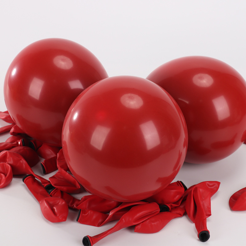 10 inch thick pomegranate red balloon thickened latex balloon round wedding party holiday balloon