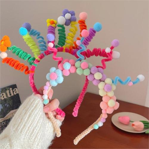 Fun and funny flower twist stick headband girl's birthday party creative headband children's hairpin photo hair bundle headdress
