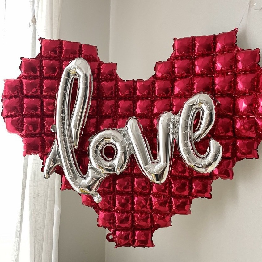Large Love Background Wall LOVE Aluminum Film Balloon Wedding Proposal Confession Birthday Party Decoration Arrangement Balloon