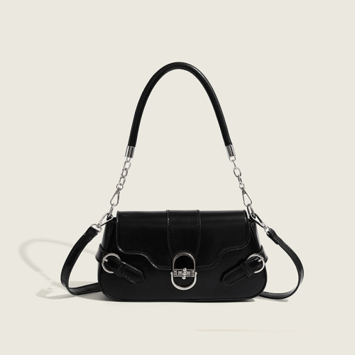 Commuting sweet armpit bag 2024 new summer retro lock shoulder flip bag niche design crossbody bag