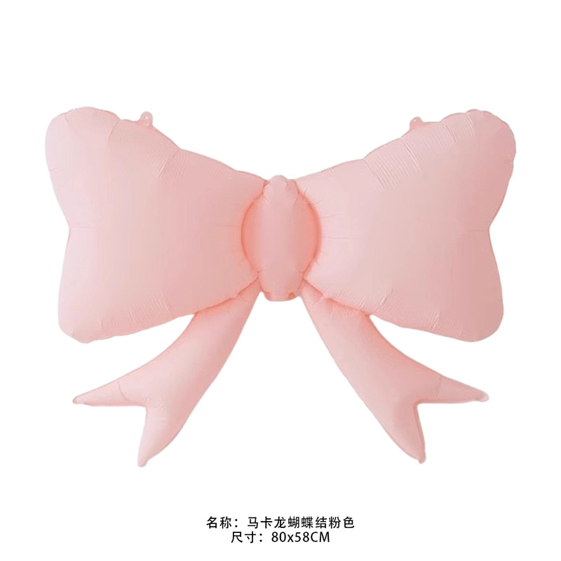 New large macaron bow balloons for adult parties, children's birthday parties, decorative aluminum film balloons
