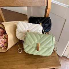 Niche design new women's bag versatile rhombus small fragrant style lock chain shoulder crossbody small square bag