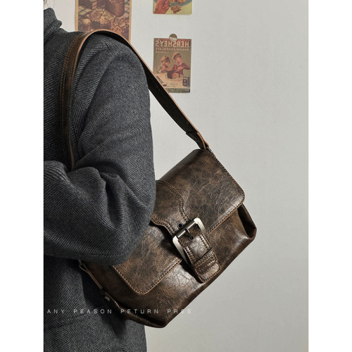 Maillard high-end texture armpit bag women's new retro single shoulder crossbody bag fashionable versatile small square bag