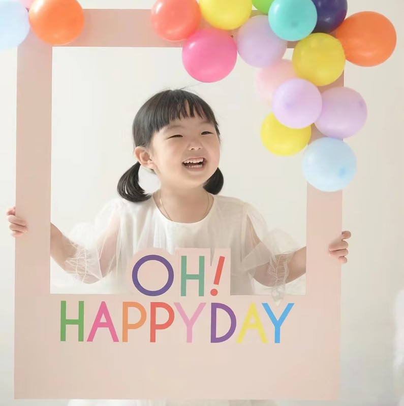 Children's photo card boy and girl photo frame KT board school classroom activity props birthday decoration party start of school