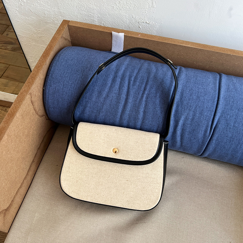 New Mina same temperament canvas shoulder armpit bag ins women's bag early autumn new versatile cross-body bag