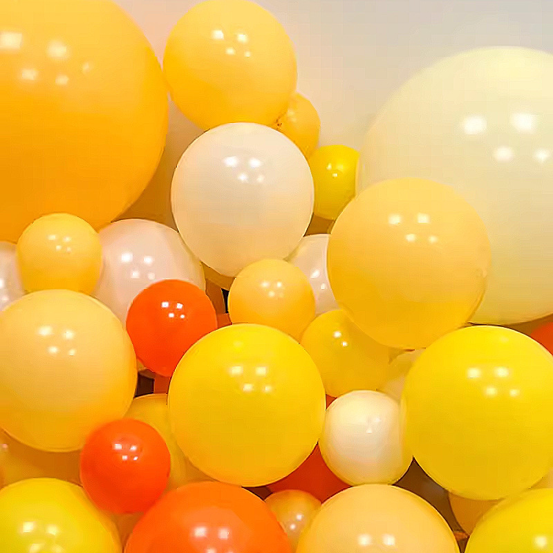 Thickened balloons 10 inches 12 inches 18 inches lemon yellow orange macaron yellow kindergarten activity decoration round