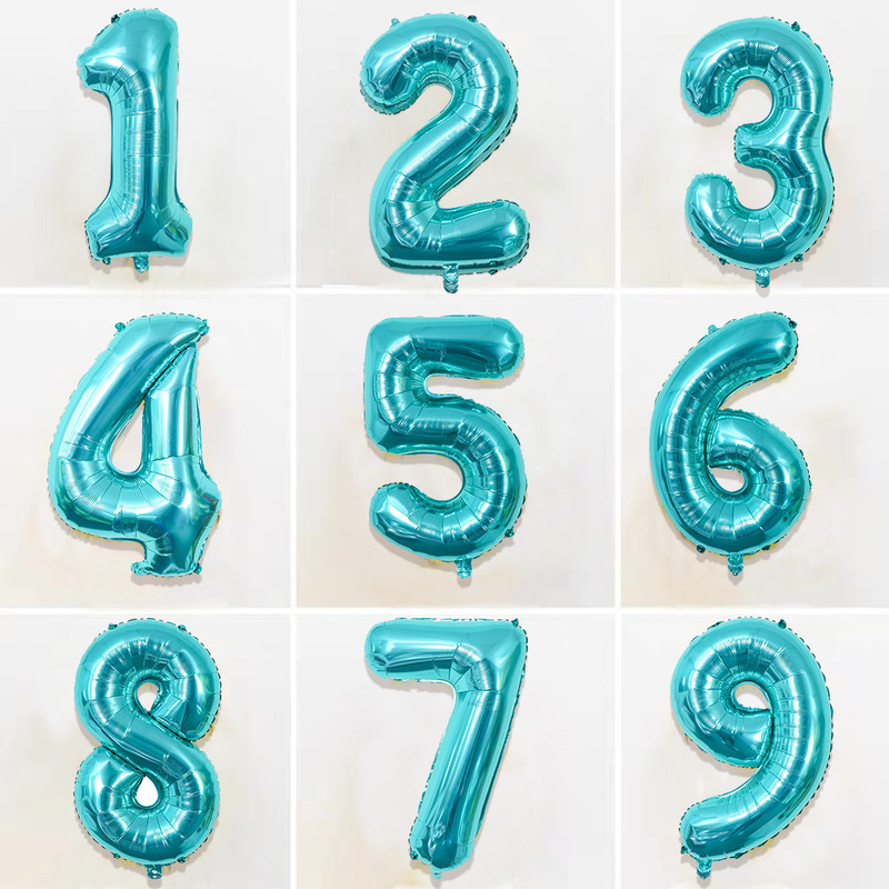 Nilan digital balloon 32-inch aluminum film balloon birthday wedding decoration scene decoration 32-inch American version balloon number