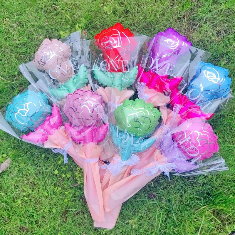 Rose carnation bouquet flower balloon Valentine's Day Mother's Day 520 confession wedding room decoration gift