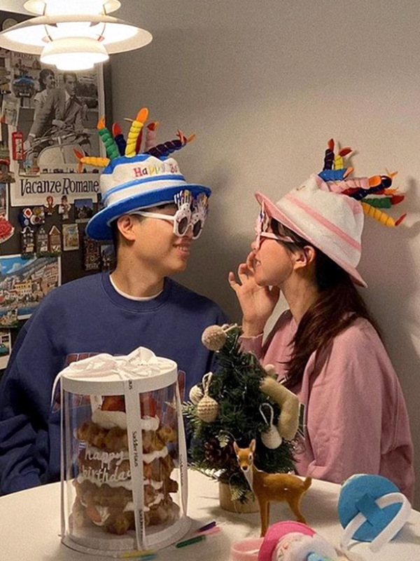 Party birthday hat colorful candle cake hat letter hat Korean internet celebrity ins creative funny photo wholesale