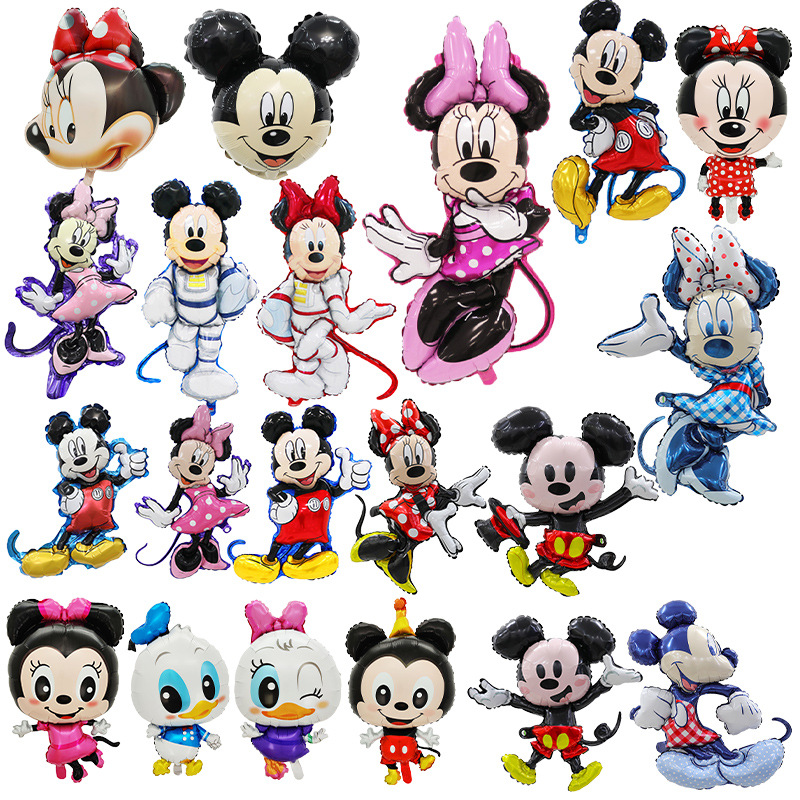 Genuine DSN Mickey and Minnie series style balloons children's birthday party scene layout cartoon foil balloons