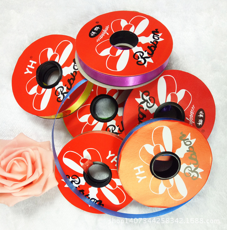 Xianghui plain color ribbon wholesale wedding festival balloon ribbon tied with balloon rope multi-color wide 1.2cm DIY ribbon