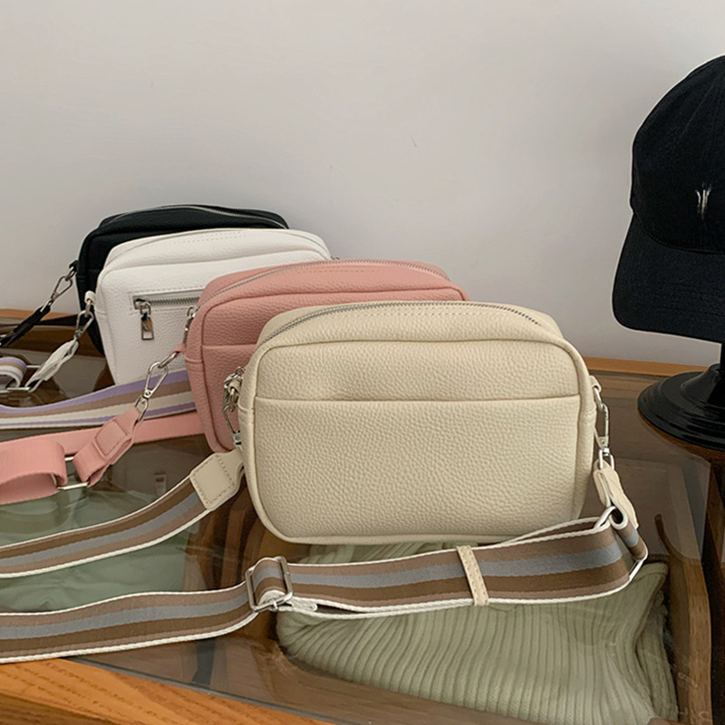 Trendy women's bags new cross-border foreign trade solid color PU crossbody bag women's small bag women's shoulder bag small square bag