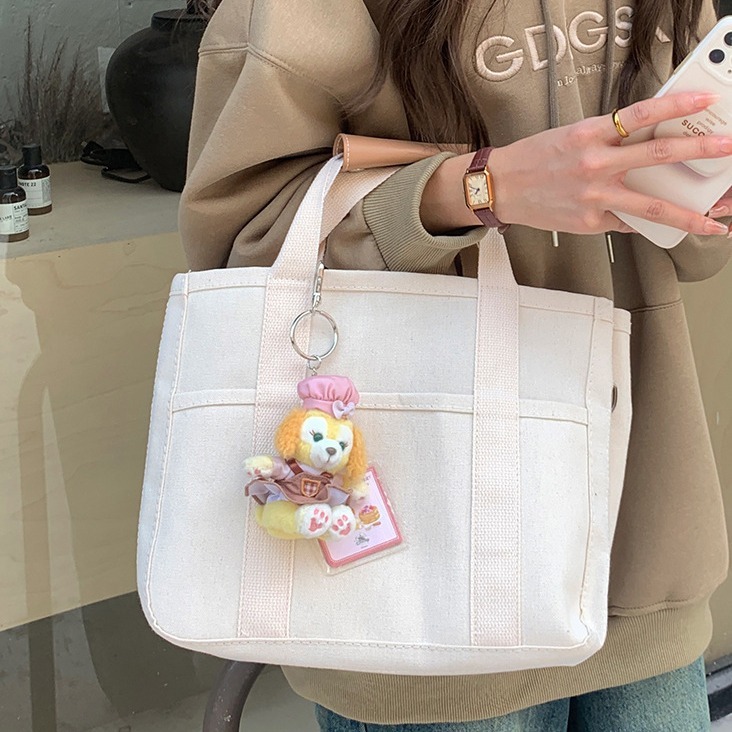 Korean style casual commuter handbag, lightweight mommy canvas bag, single shoulder crossbody bag, large capacity tote bag for women when going out