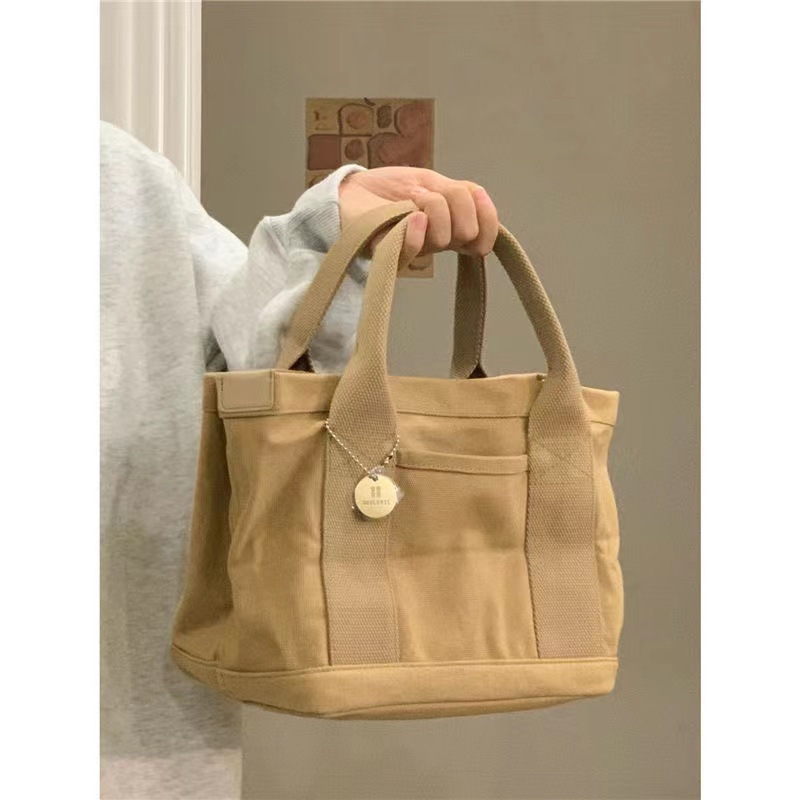 High-end niche design canvas tote bag women's bag new fashion versatile retro shoulder crossbody bag