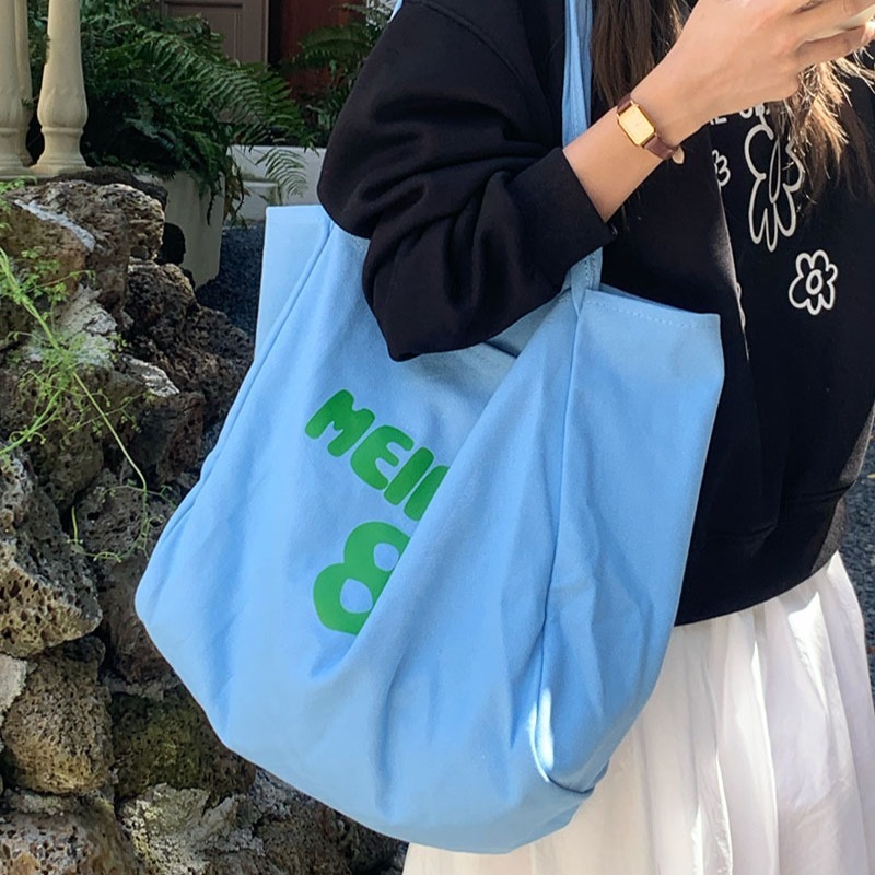 Large capacity canvas bag for women 2024 new summer fashion commuter shoulder bag student versatile armpit tote bag