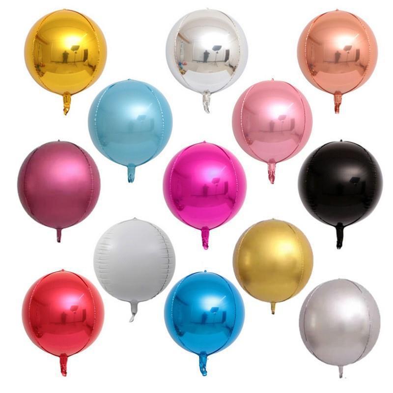 Cross-border 4D ball 10 inches 15 inches 18 inches 22 inches 32 inches 4D three-dimensional round aluminum film balloon birthday party helium balloon