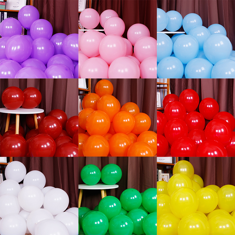 Balloon arrangement scene decoration opening red wedding arch 10-inch round color Christmas balloons 100 pieces