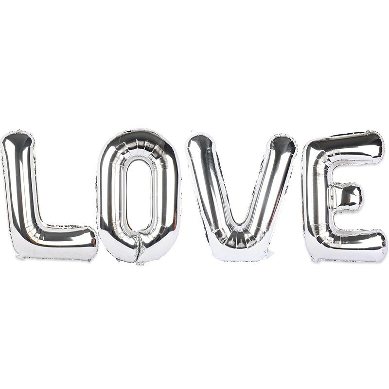 32-inch imitation beauty slimming letter LOVE set aluminum film balloon Valentine's Day proposal wedding room decoration layout aluminum foil ball