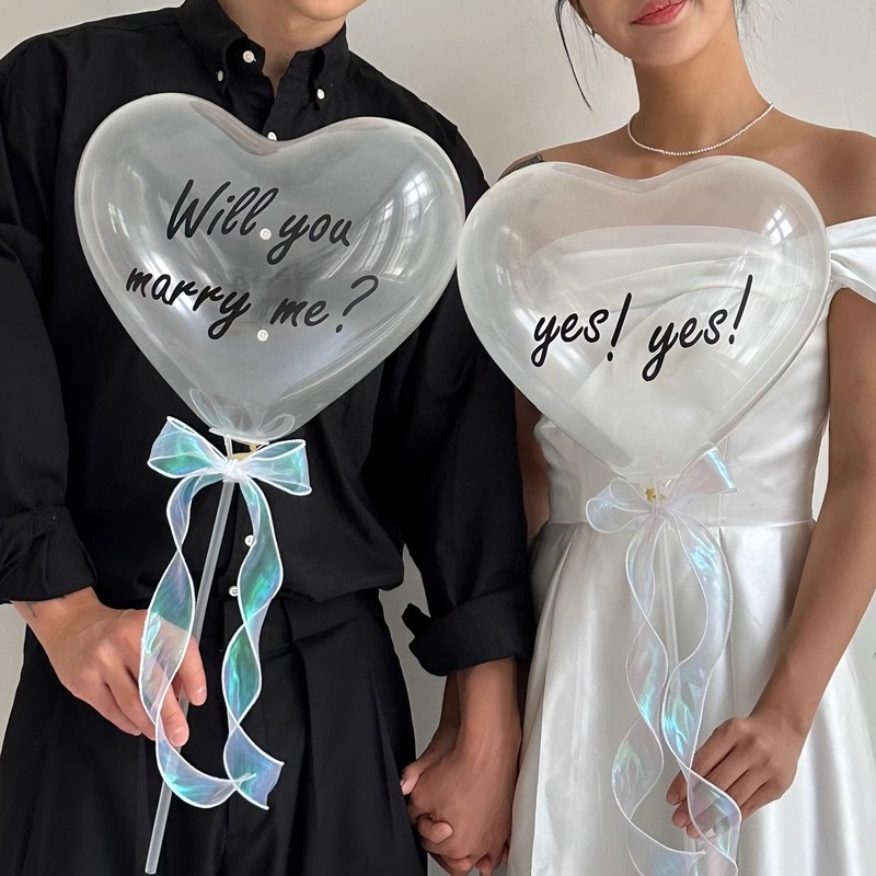 ins Korean style simple proposal love balloon wedding photo props receipt anniversary photo balloon props