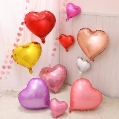 18-inch love wedding aluminum film balloon confession party birthday scene decoration supplies aluminum foil heart-shaped balloon floating in the air