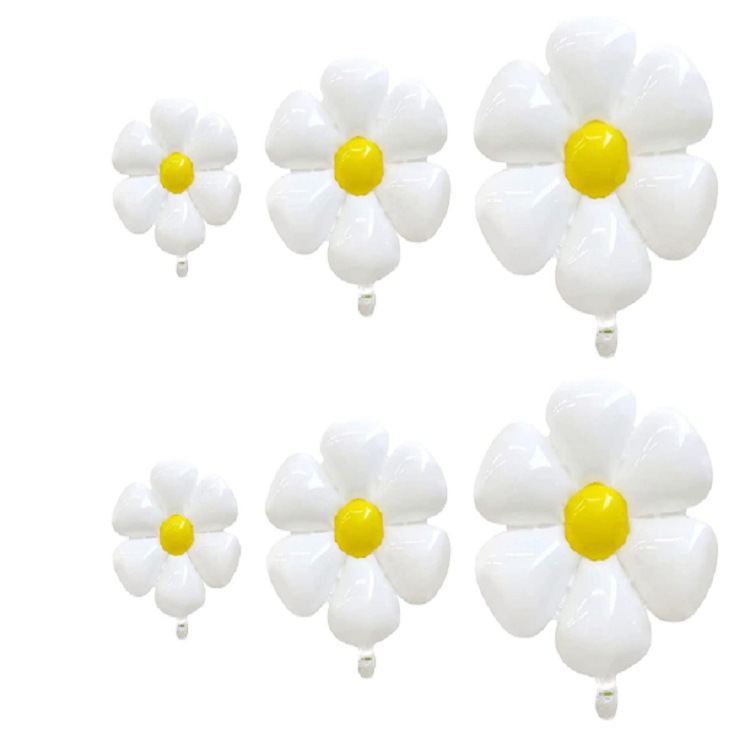 Small Daisy Balloon Medium Small Daisy Aluminum Foil Balloon Plumeria Balloon Birthday Balloon Wholesale Aluminum Foil Wholesale
