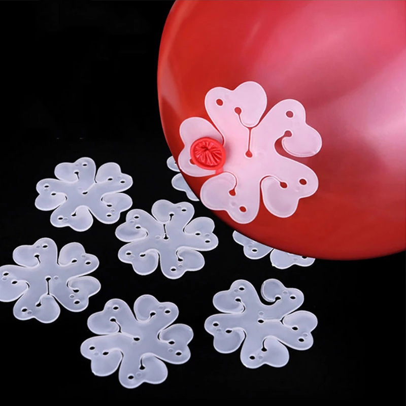 Balloon plum blossom clip balloon flower styling tool paper plastic clip V clip H clip balloon buckle wedding room decoration