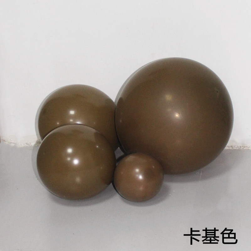 Single and double layer thickened card base color light brown round latex balloon chain 51012 18 size forest style decorative balloon