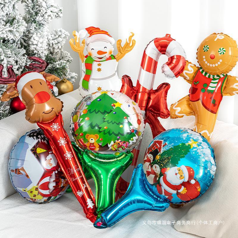 Christmas decorations scene layout shopping mall balloon shooting photo props children's small toys dress up handheld stick