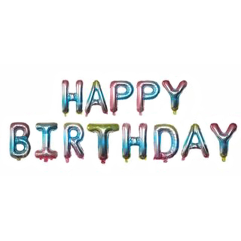 16-inch American version letter Happy birthday birthday aluminum film balloon children's party decoration aluminum foil balloon