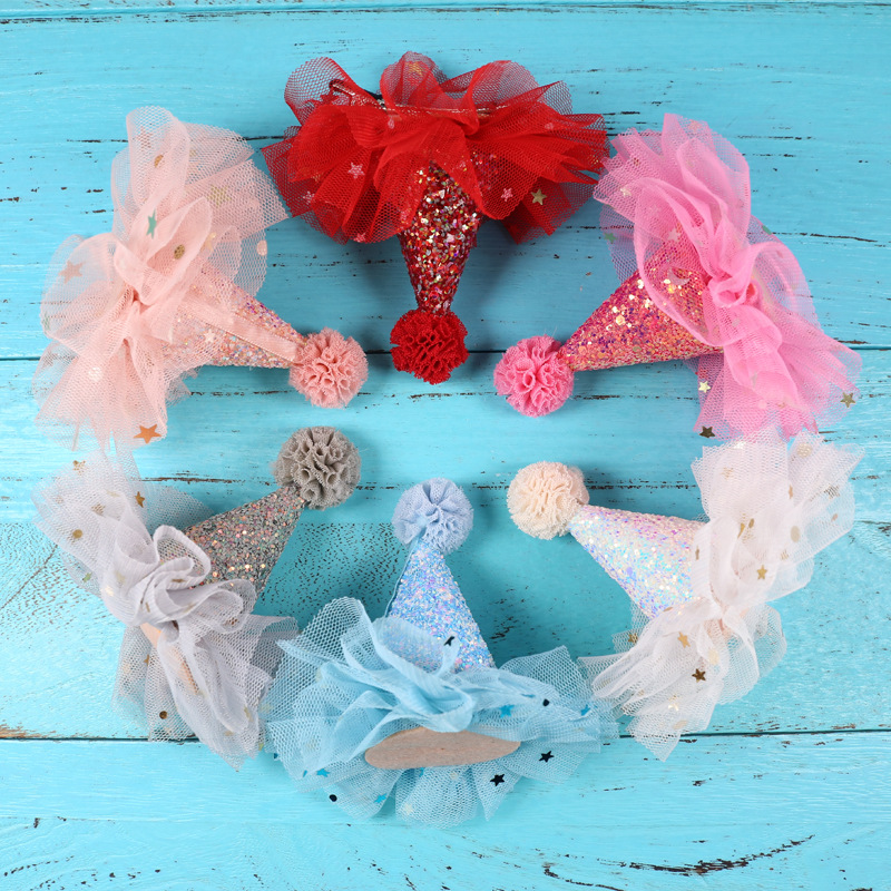 Korean version children's birthday accessories girls birthday hats Christmas hats headbands baby hair hoops princess hairpins hairpins wholesale