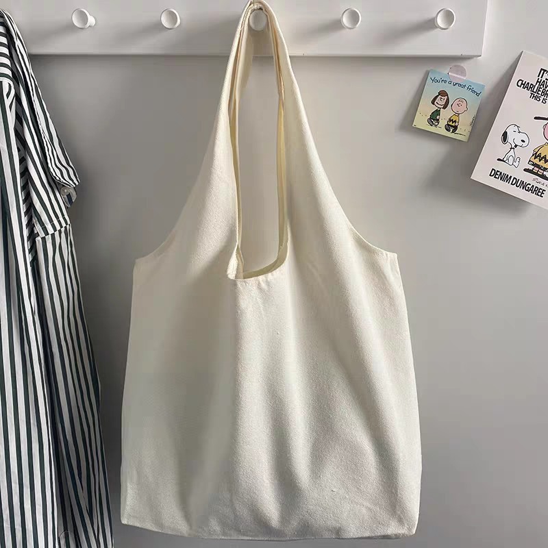 Unpatterned canvas bag canvas bag diy blank vest style large capacity DIY hand-painted canvas bag graffiti art