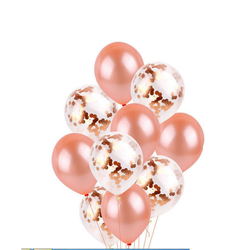Wedding birthday party event atmosphere decoration supplies 12-inch agate confetti sequin balloon combination set