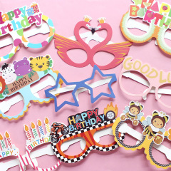 Party Dress Up Glasses Cute Children Cartoon Birthday Decoration Party Glasses Paper Glasses