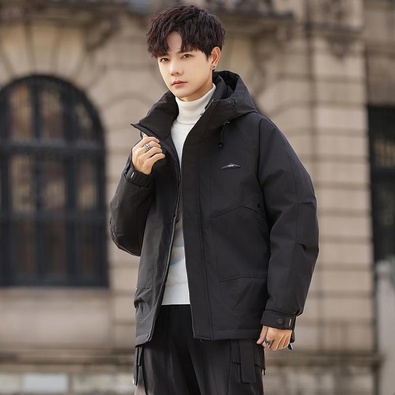 Tim's new workwear down jacket for men, short jacket, warm down jacket