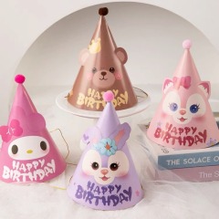 Sanrio Children's Birthday Hat Internet Celebrity Cake Decoration Photo Props Cartoon Star Lina Belle Party Hat