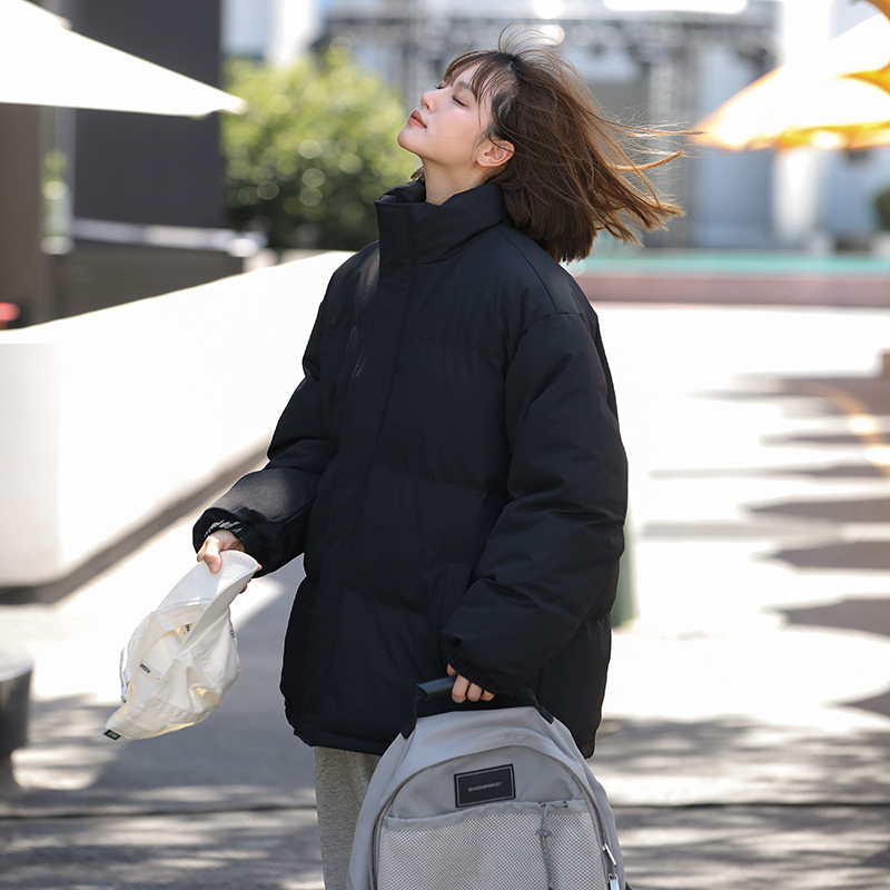New winter Korean style small stand-up collar simple cotton velvet bread jacket