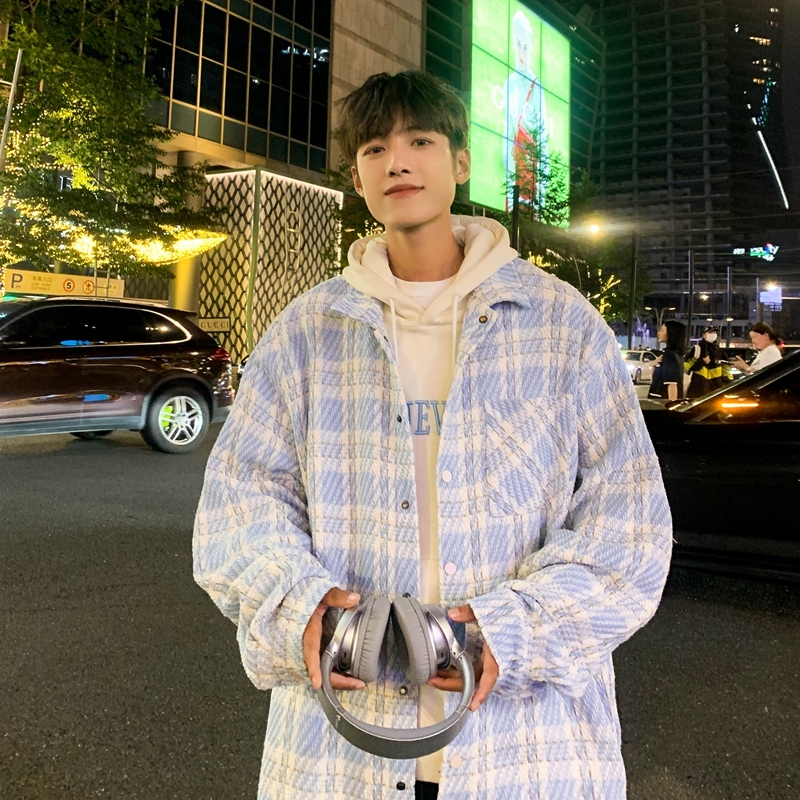 Autumn men's coat loose trendy casual Hong Kong style subway jacket