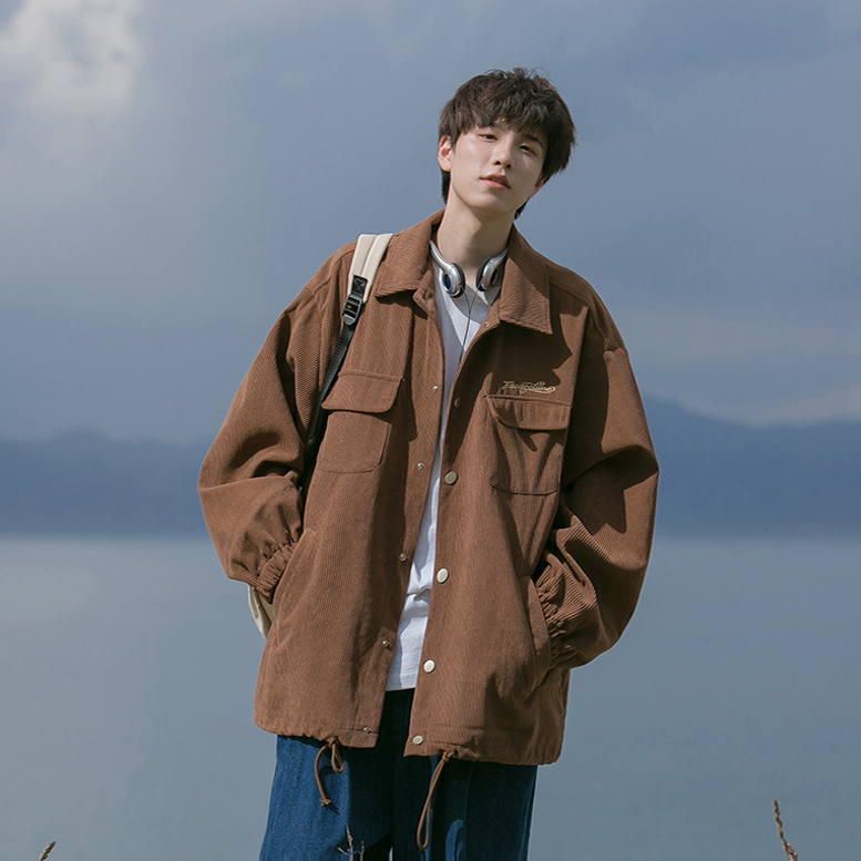 Pi Shuai jacket men's early spring new trendy American casual large size autumn Japanese style work shirt jacket