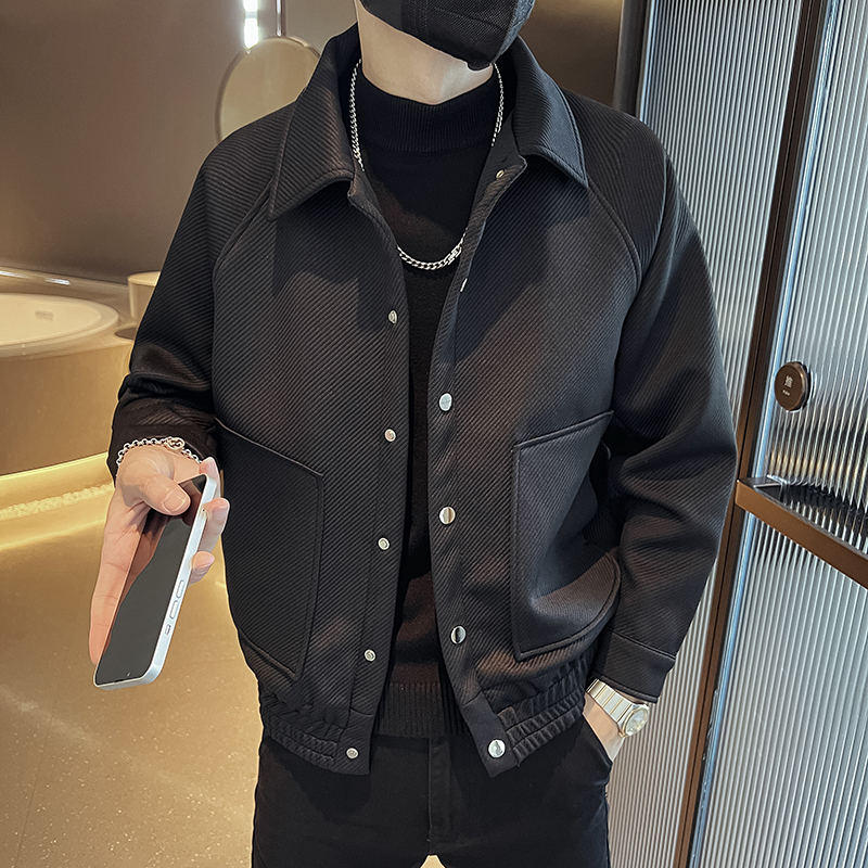Autumn and winter social boy jacket men's trendy Korean style top