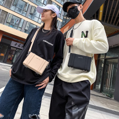 Shoulder bag for men and women new fashion box bag small square bag trendy brand crossbody bag commuter small shoulder bag for men
