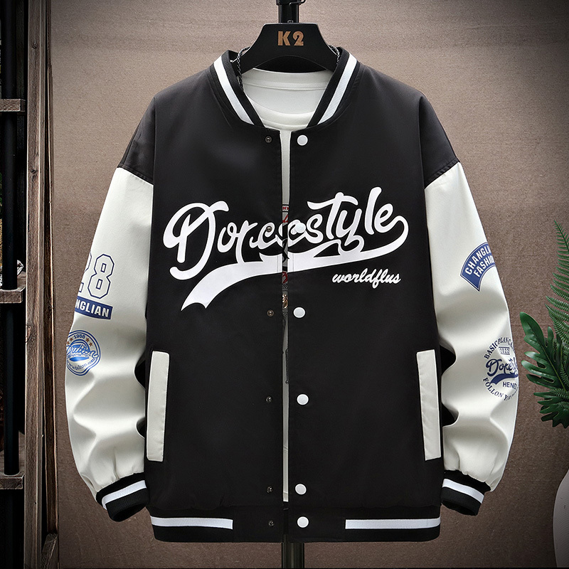 Running style autumn baseball jacket men's trendy Korean style jacket