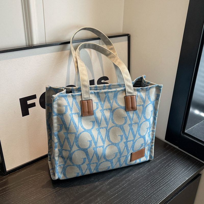 Thailand Gentle Woman letter tote bag for women 2024 new niche printed handbag versatile shoulder bag