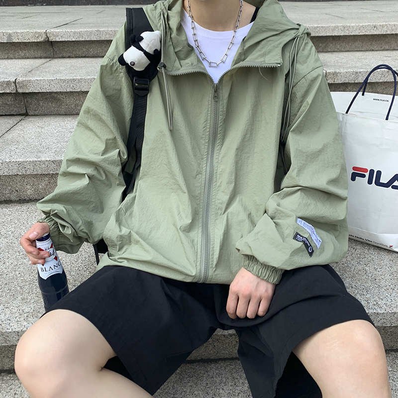 Flat lay summer Hong Kong style loose thin sun protection jacket