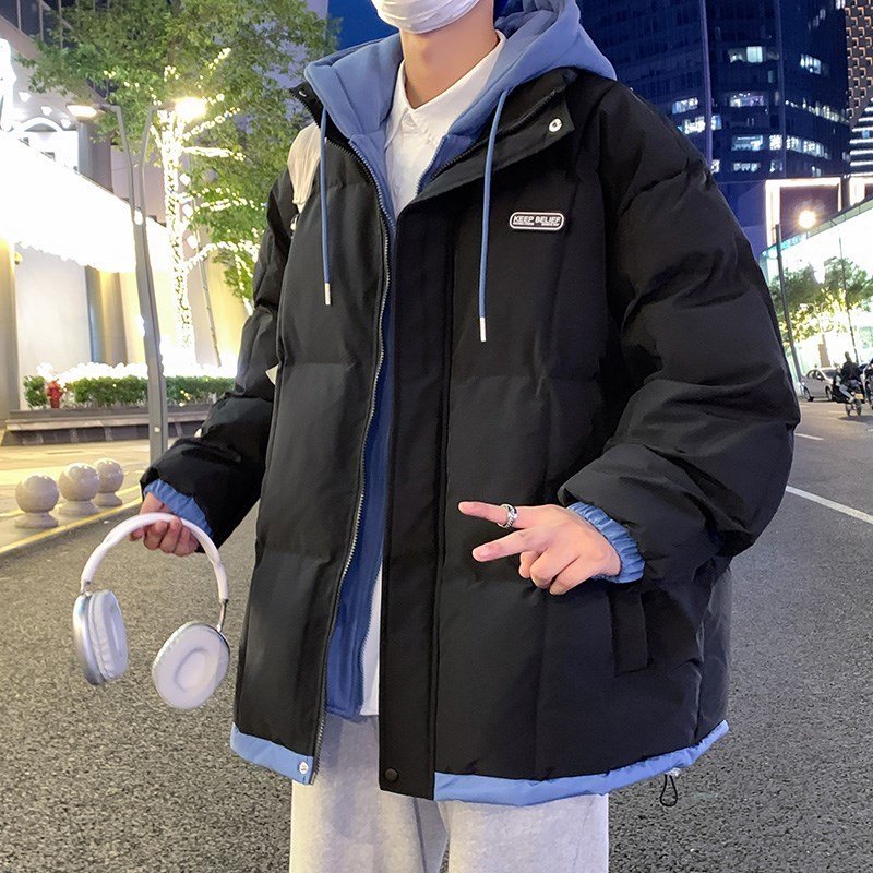 Thickened cotton coats for men and women, new Hong Kong style jackets, warm cotton coats