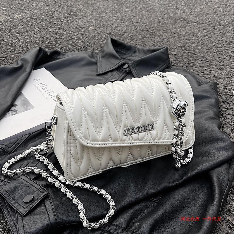 Diamond chain bag women's new high-end niche design summer single shoulder crossbody bag popular small square bag