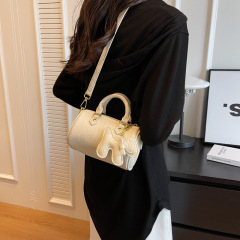 High-end Boston Pillow Handbag Casual Versatile Crossbody Bag 2024 New Soft Leather Women's Bag Shoulder Bag