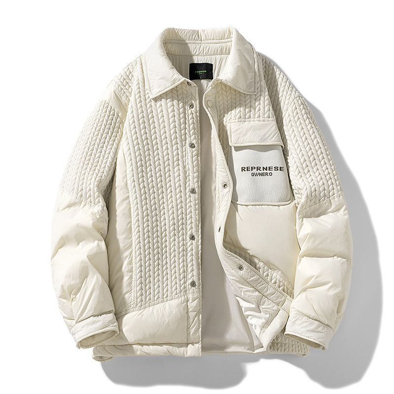 Winter shirt collar national standard 90 white duck down light down jacket