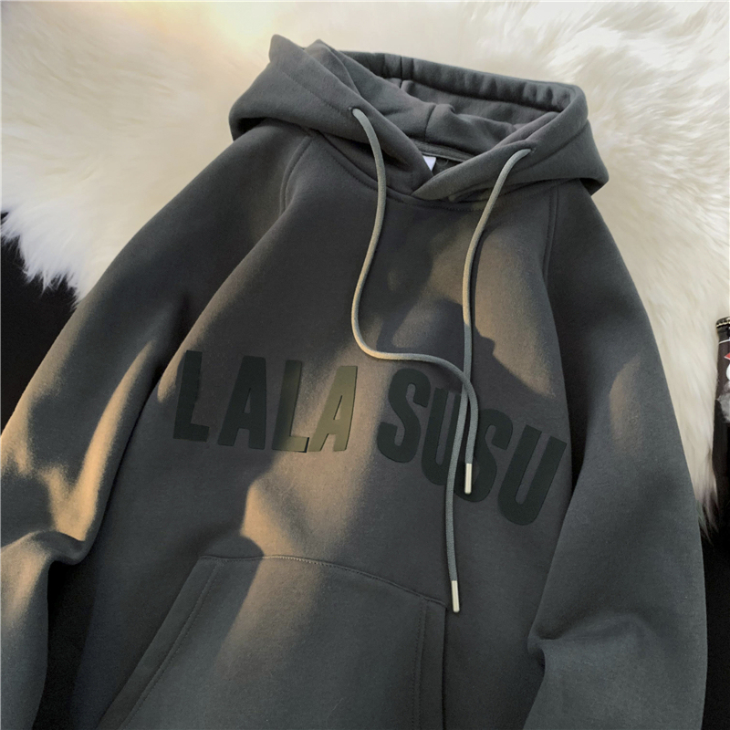 High quality fleece printed hooded sweatshirt